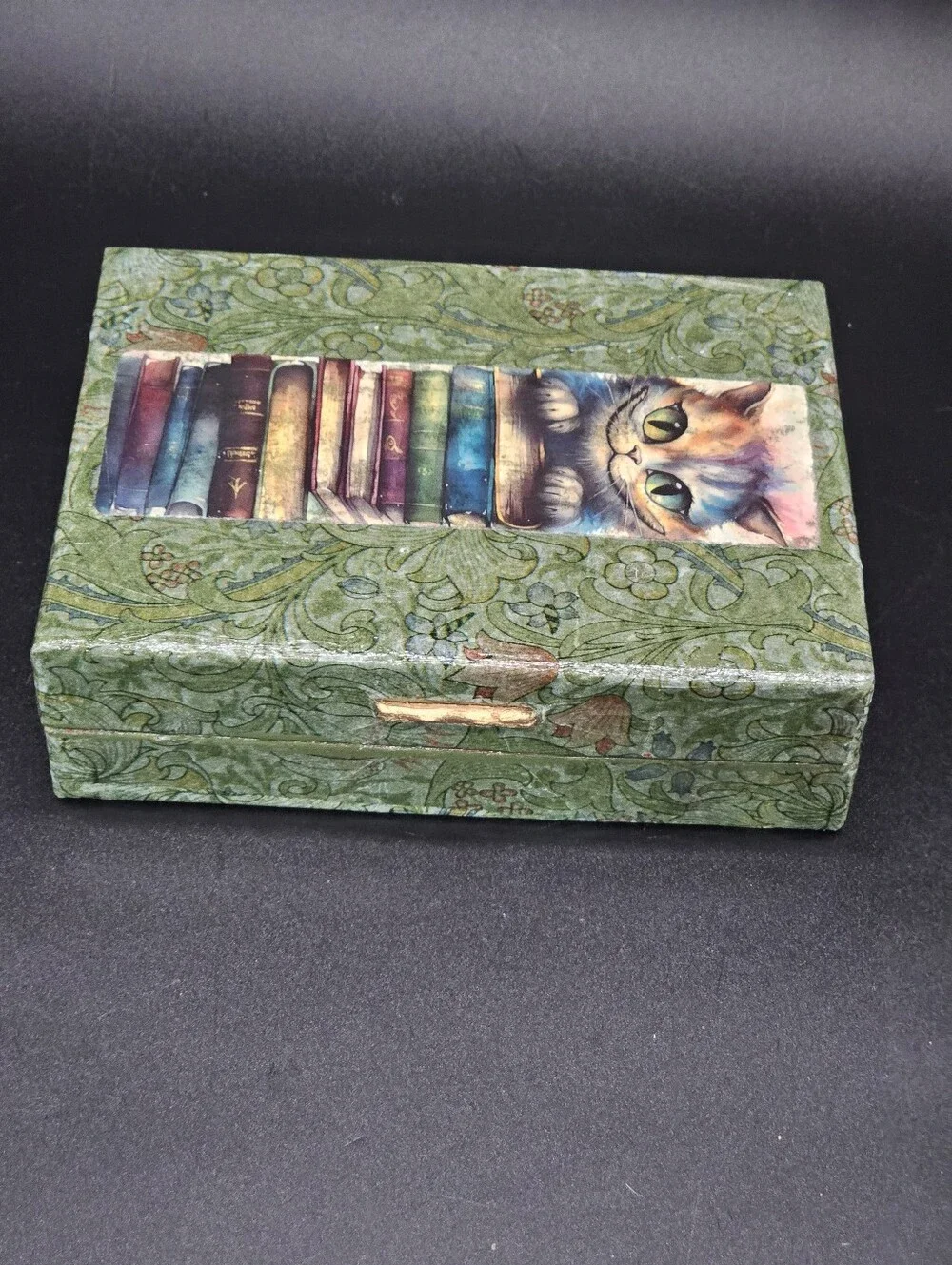 Upcycled Decoupage Trinket / Jewelry  / Crystal Box